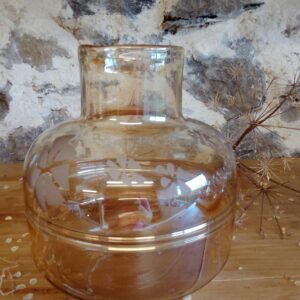 Vase jaune cérusé